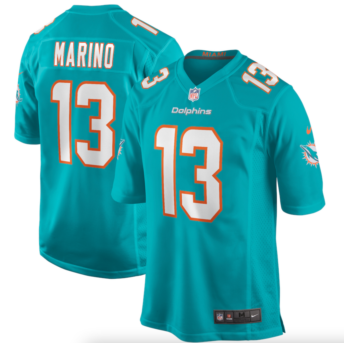 Men's Miami Dolphins Dan Marino Nike Aqua Game Retired Player Jersey