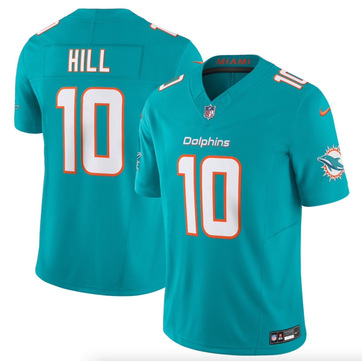 Men's Miami Dolphins Tyreek Hill Nike Aqua Vapor F.U.S.E. Limited Jersey