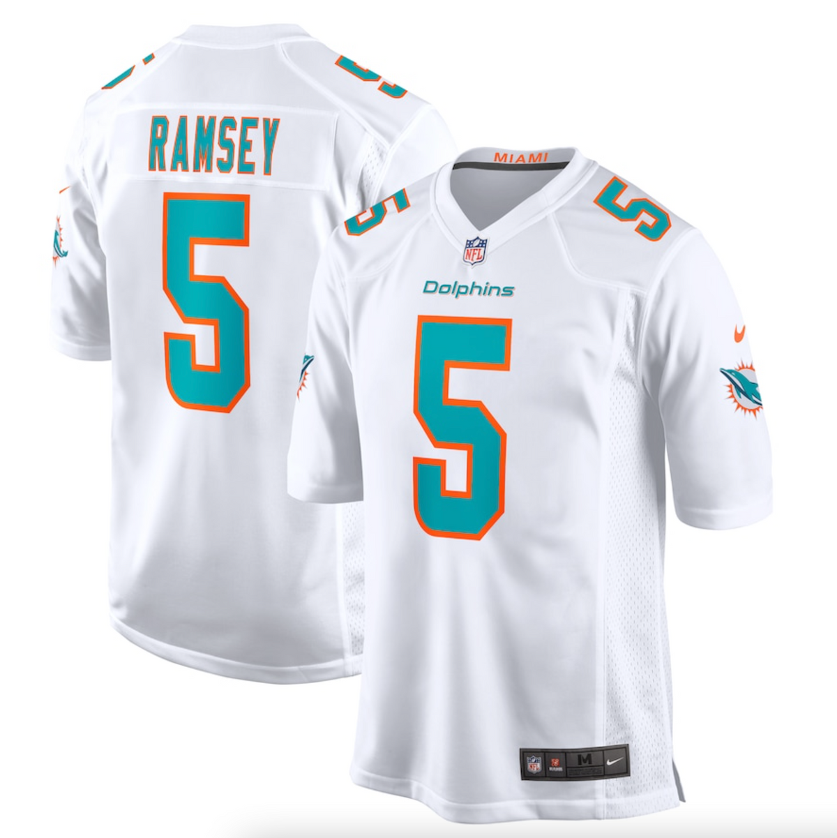 Men's Miami Dolphins Jalen Ramsey Nike White Away Game Jersey