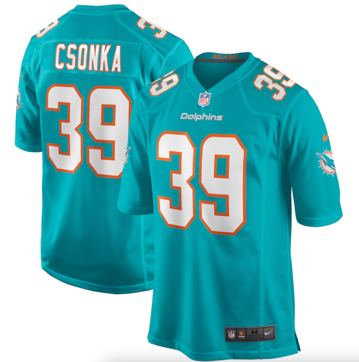 Men's Miami Dolphins Larry Csonka Nike Aqua Game Retired Player Jersey