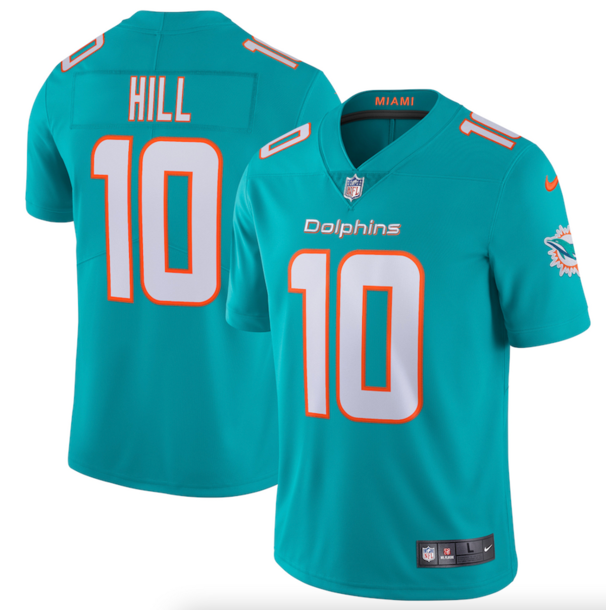 Men's Miami Dolphins Tyreek Hill Nike Aqua Team Vapor Limited Jersey