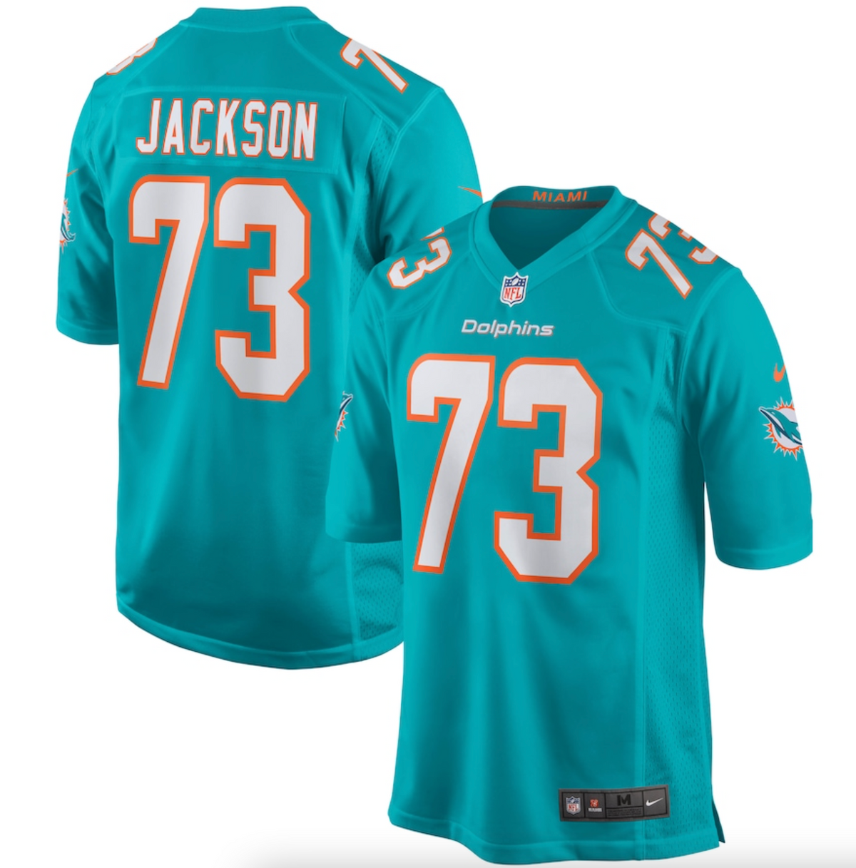 Men's Miami Dolphins Austin Jackson Nike Aqua Game Jersey