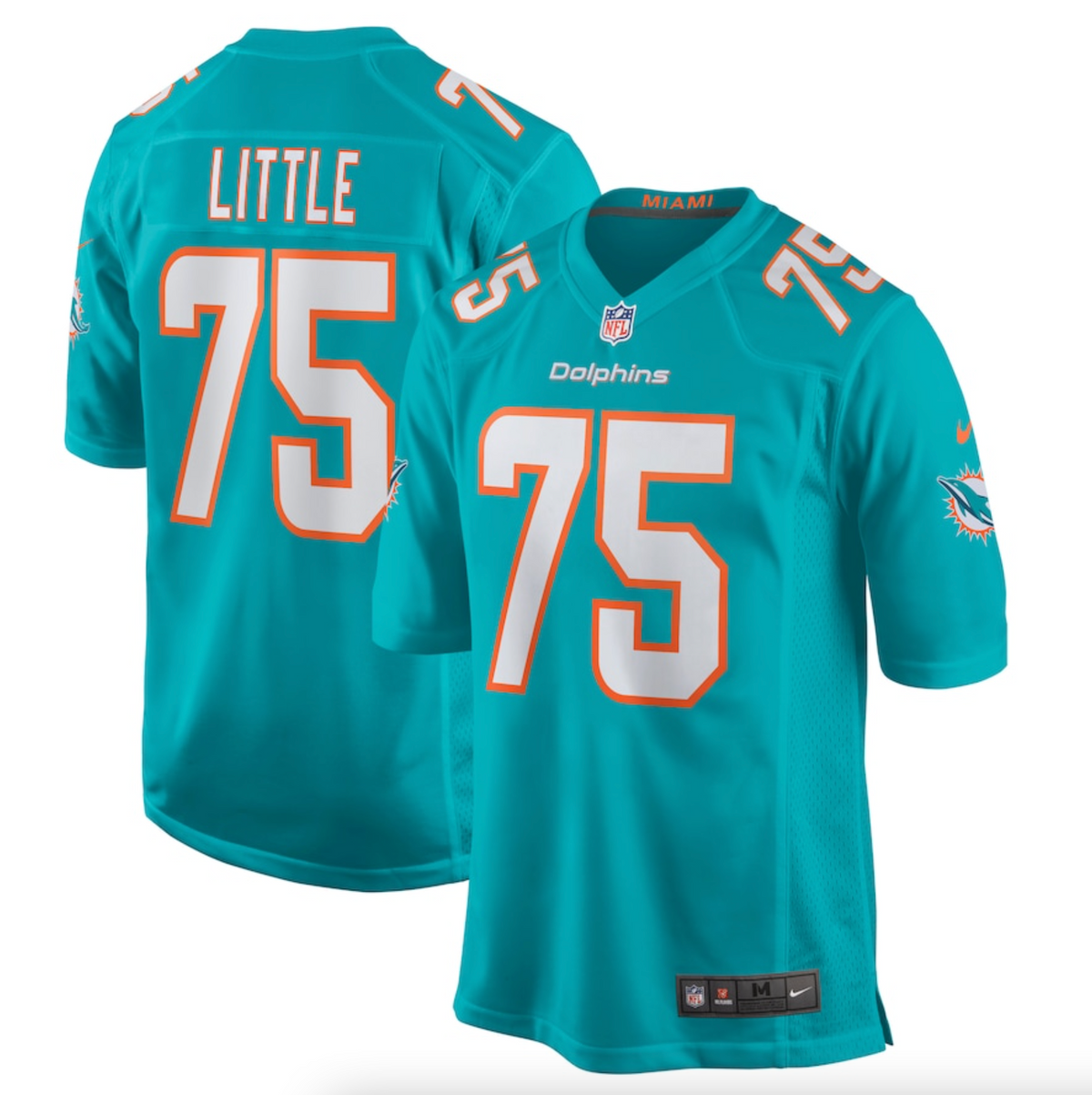 Men's Miami Dolphins Greg Little Nike Aqua Game Jersey