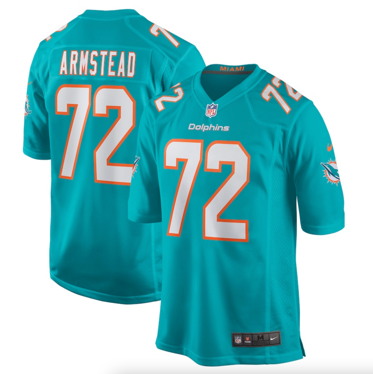 Men's Miami Dolphins Terron Armstead Nike Aqua Game Jersey