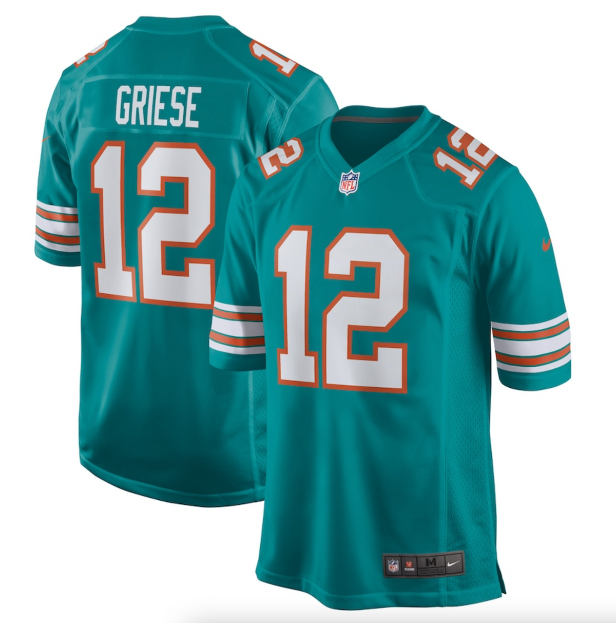 Men's Miami Dolphins Bob Griese Nike Aqua Retired Player Jersey