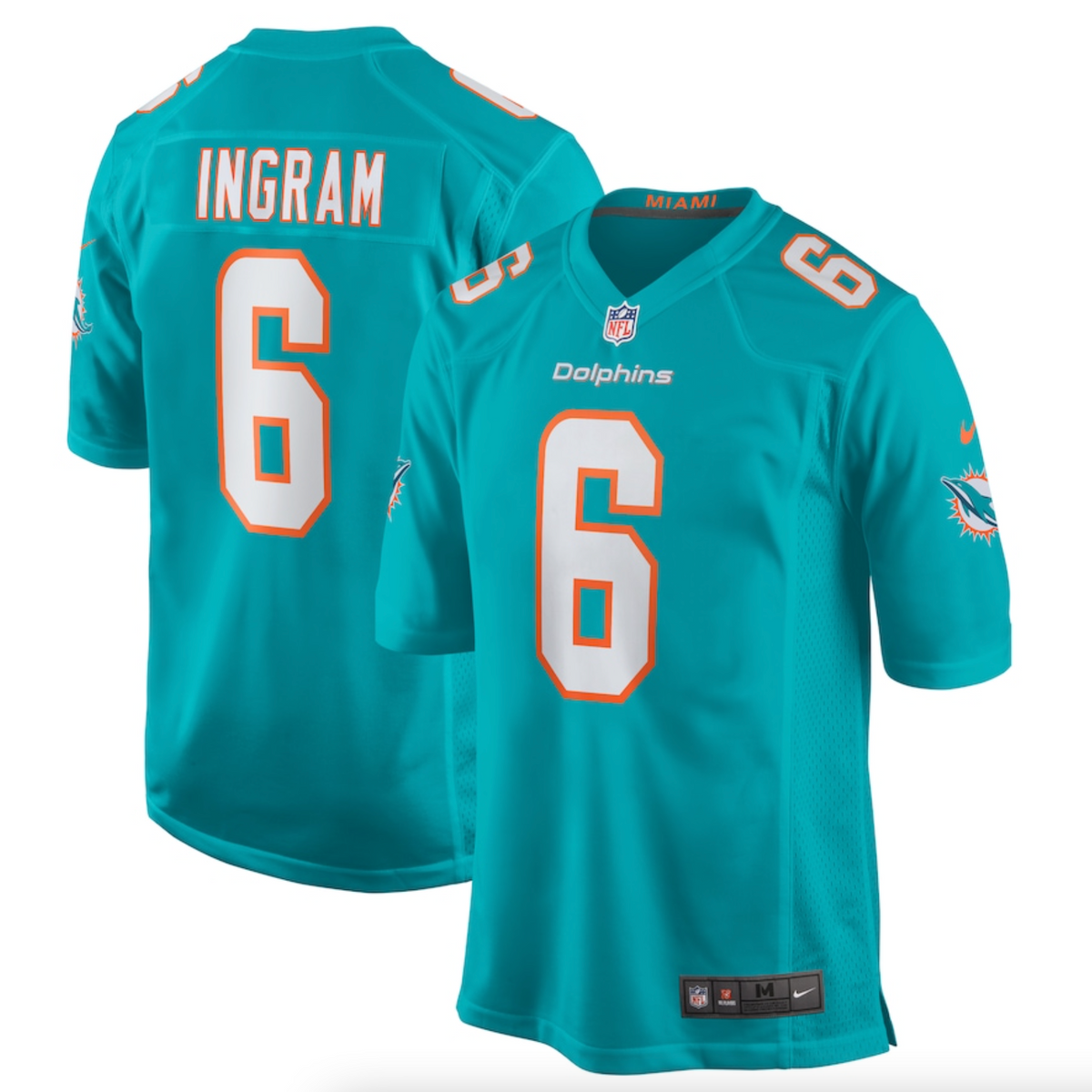 Men's Miami Dolphins Melvin Ingram Nike Aqua Home Game Player Jersey