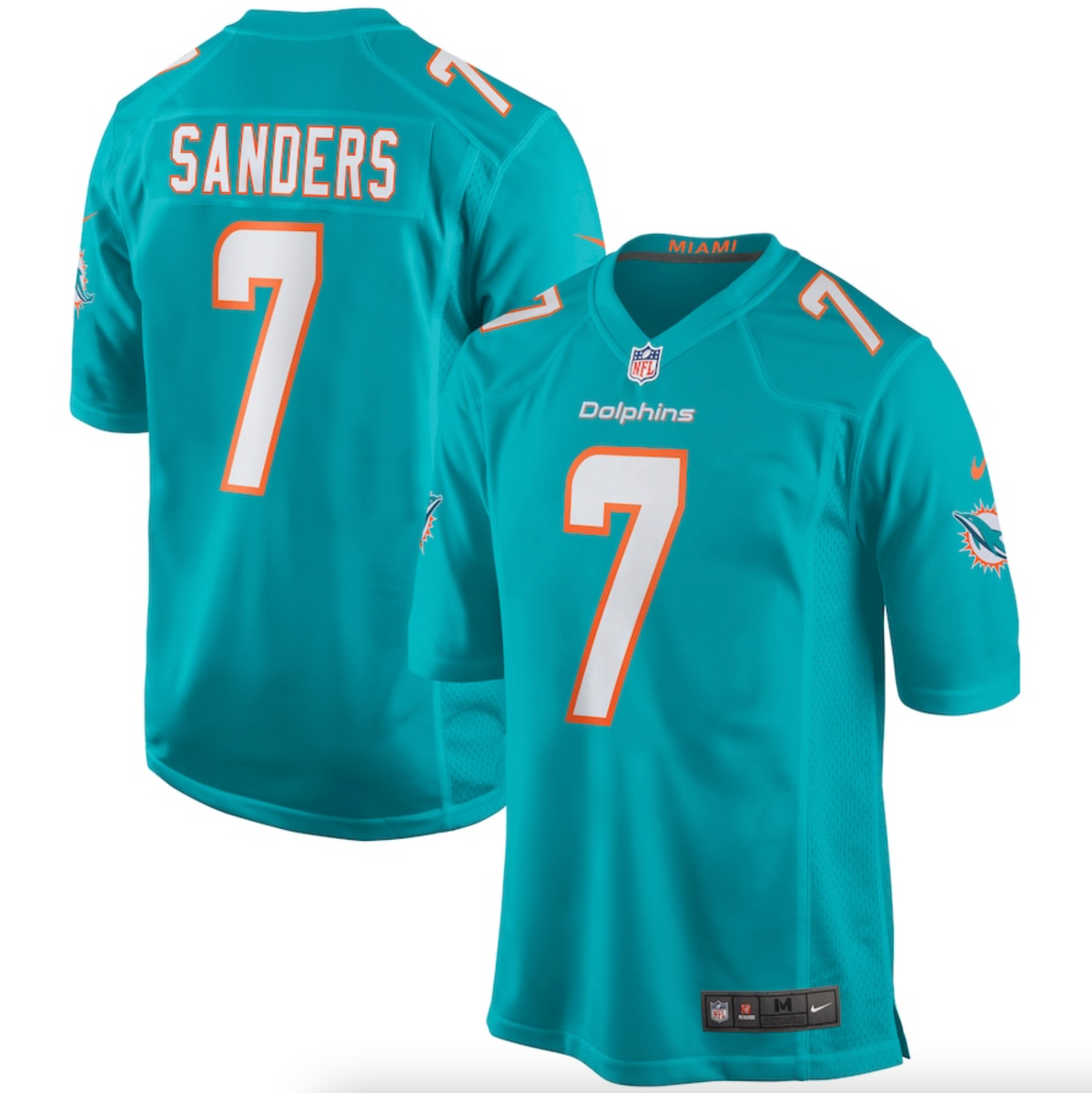 Men's Miami Dolphins Jason Sanders Nike Aqua Game Jersey