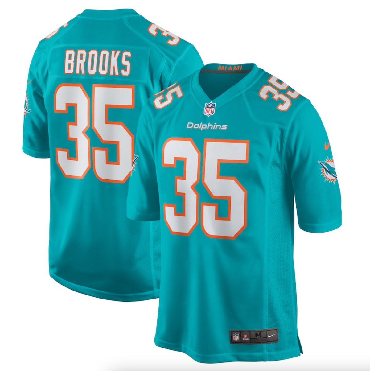 Men's Miami Dolphins Christopher Brooks Nike Aqua Team Game Jersey