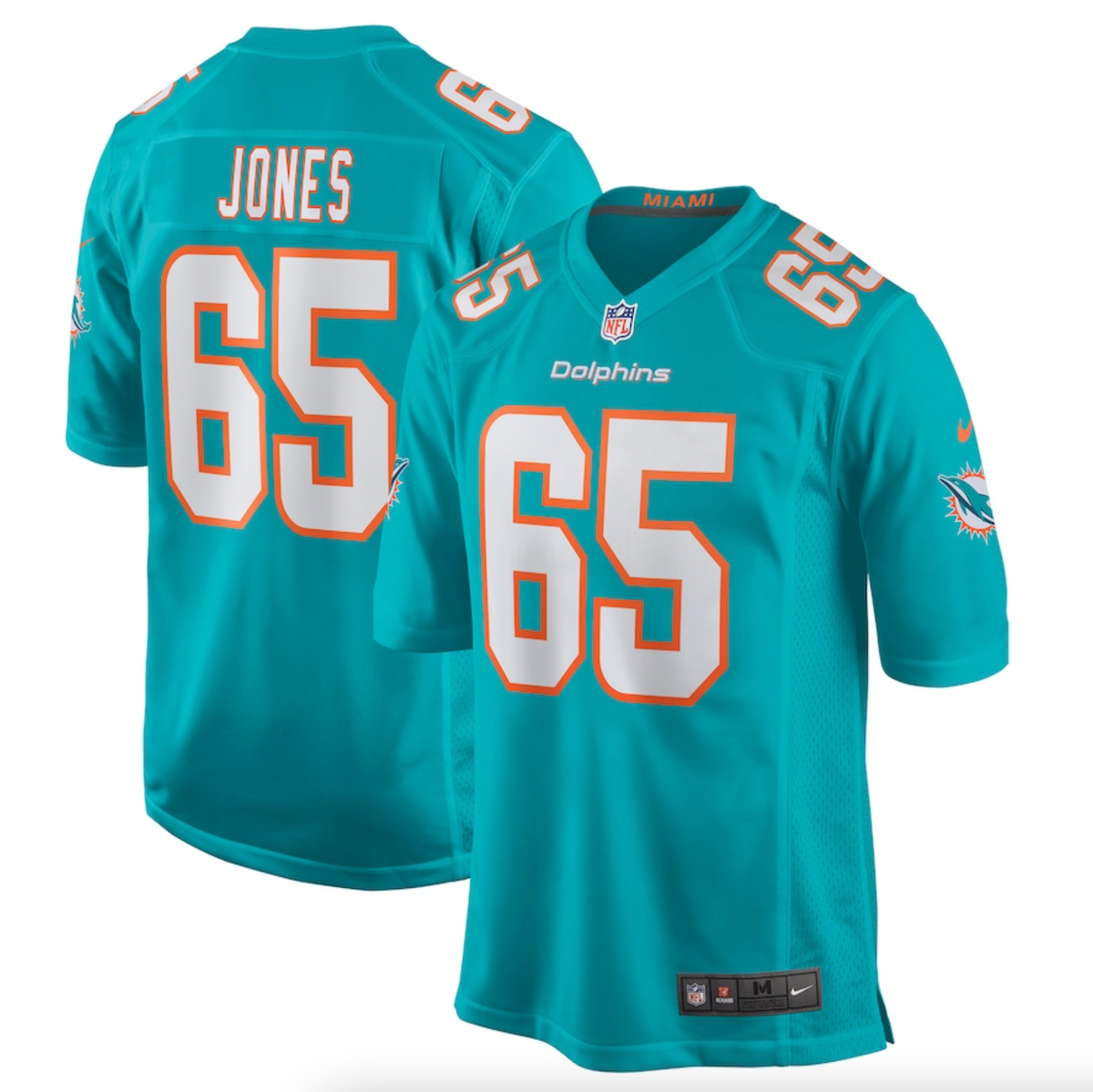 Men's Miami Dolphins Robert Jones Nike Aqua Game Jersey