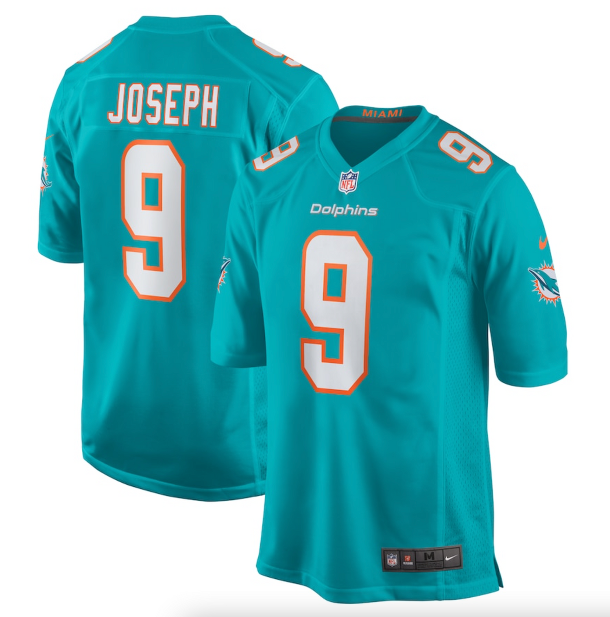 Men's Miami Dolphins Kelvin Joseph Nike Aqua Team Game Jersey