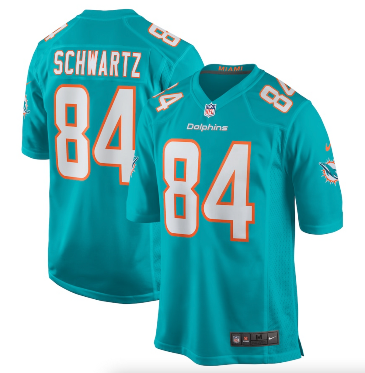 Men's Miami Dolphins Anthony Schwartz Nike Aqua Team Game Jersey