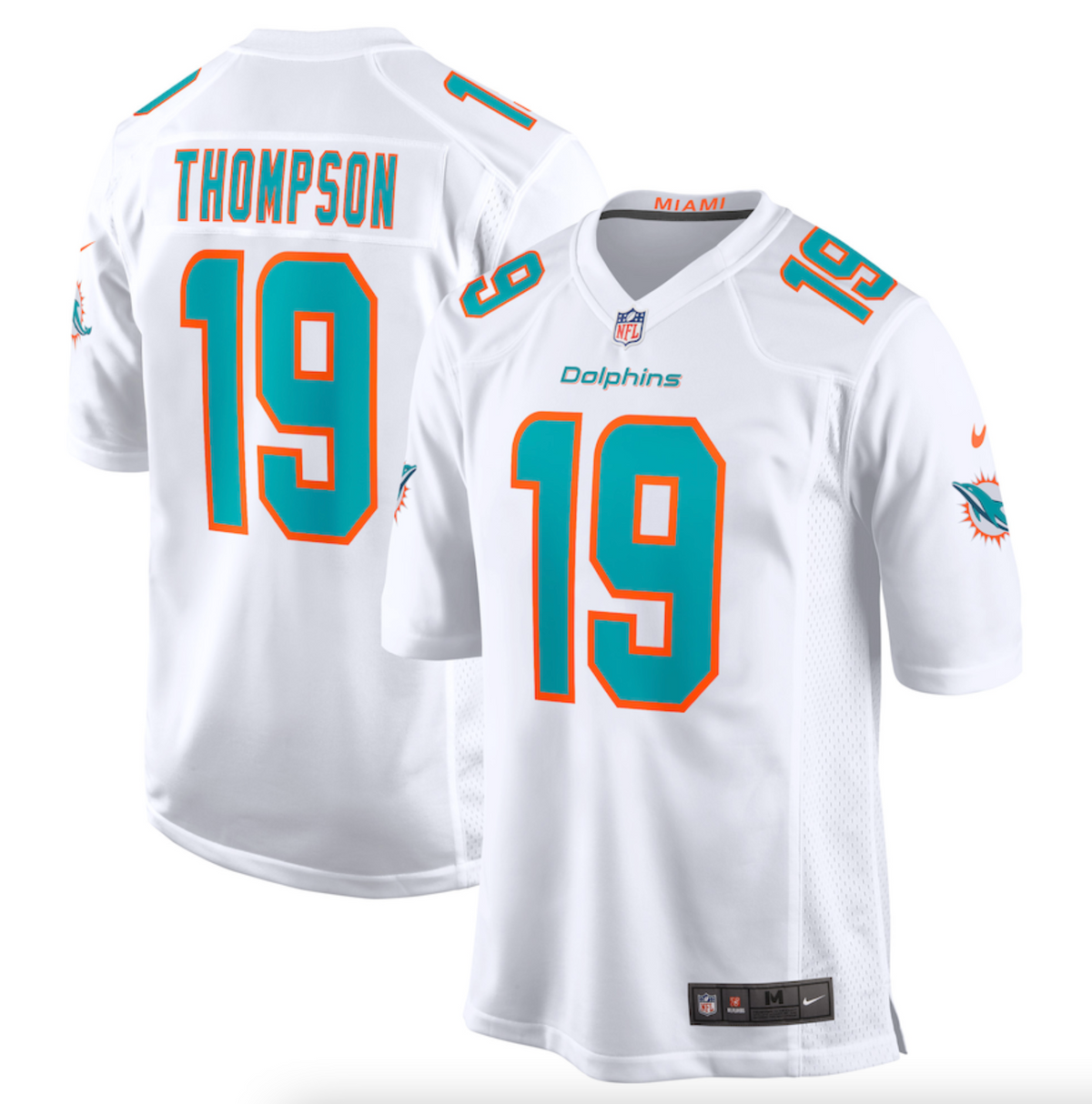 Men's Miami Dolphins Skylar Thompson Nike White Game Player Jersey