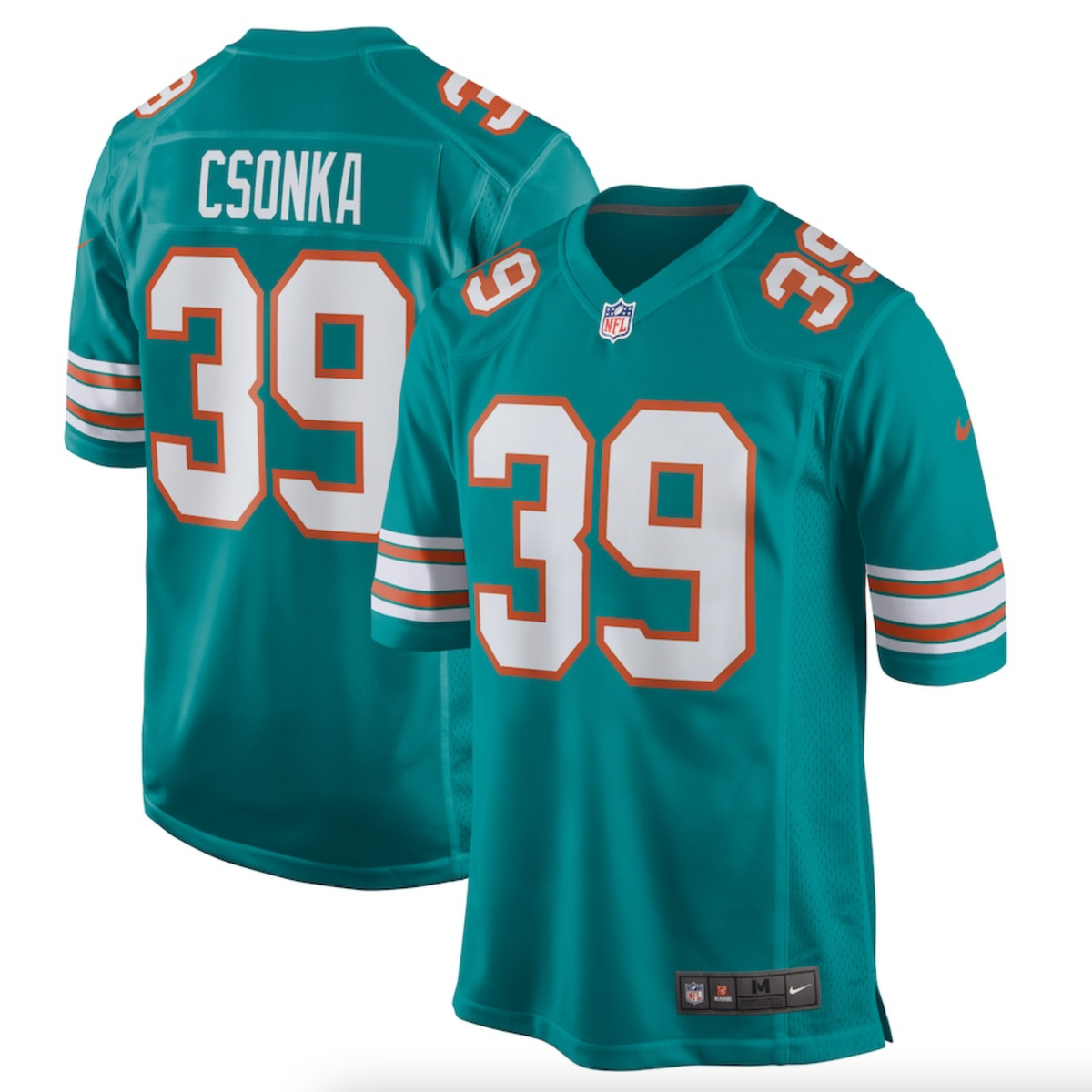 Men's Miami Dolphins Larry Csonka Nike Aqua Retired Player Jersey