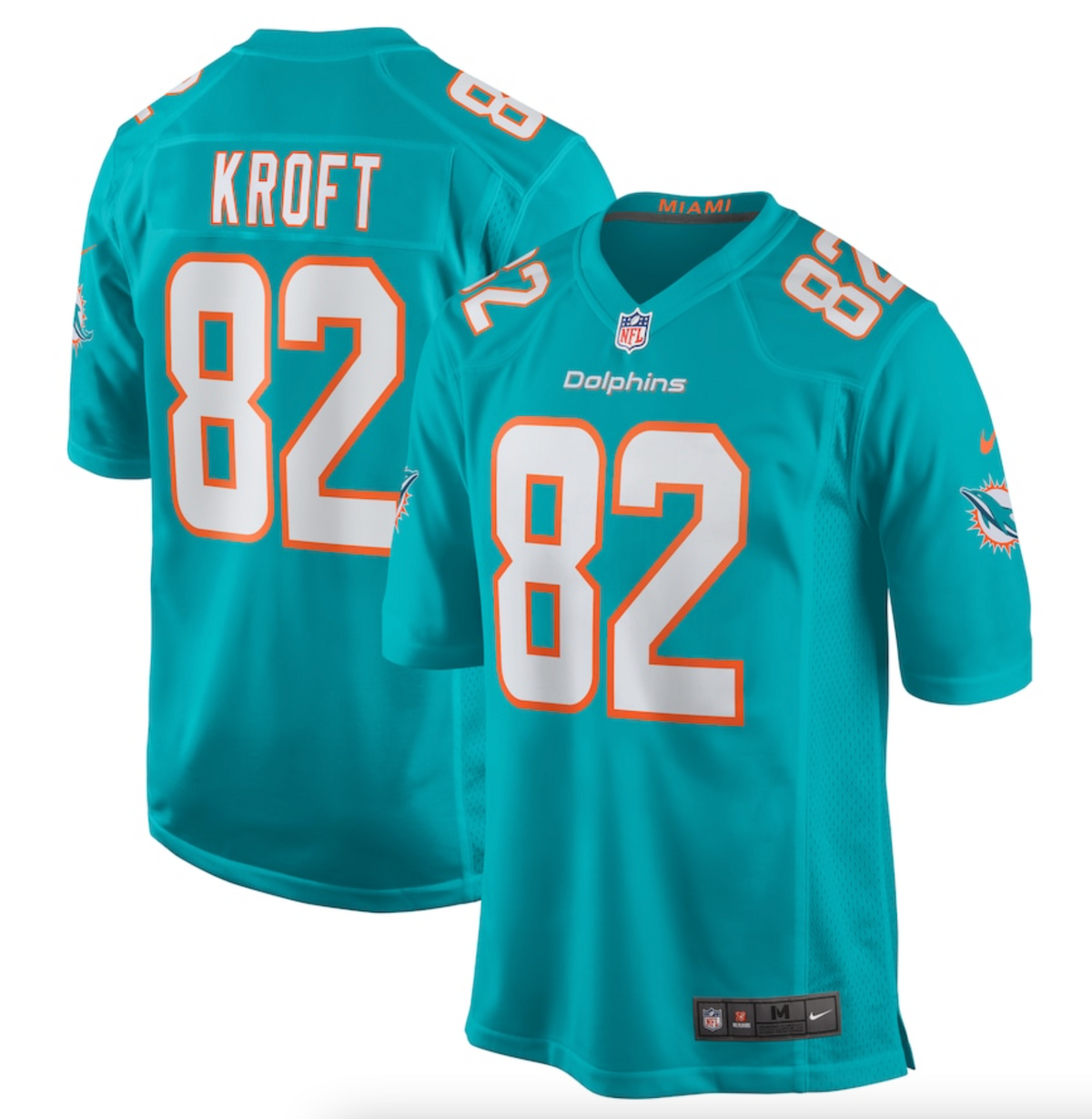 Men's Miami Dolphins Tyler Kroft Nike Aqua Team Game Jersey