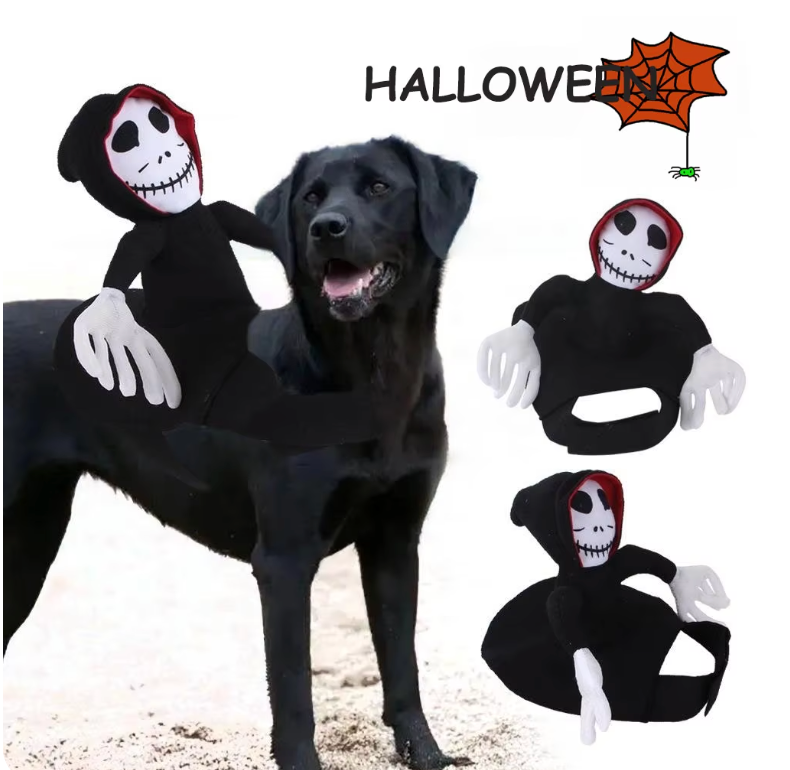 Funny Pet Halloween Costume Horrible Ghost Cosplay Cloth Halloween Party Dress Up for Small Medium Large Dog Pet Accessories