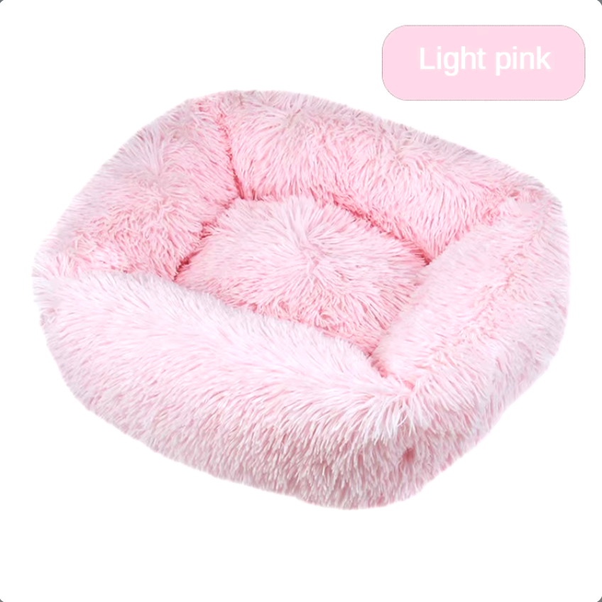 Square Dog Beds Long Plush Pet Bed Solid Color Puppy Mat for Little Medium Large Pet Manufacturer Winter Warm Cat Bed Cushions