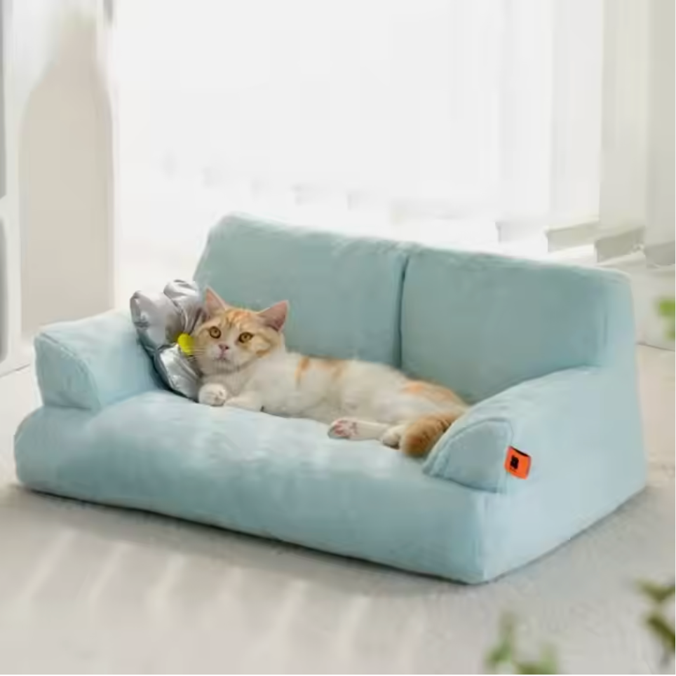 Luxury Fluffy Super Soft Kitten House Cat Nest Pet Articles Bed Sofa Furniture Dogs Cats Basket Kennel House Cat Products