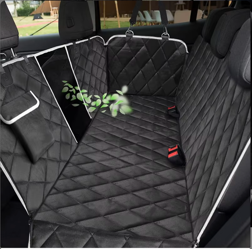 Dog Car Seat Cover,Waterproof with Mesh Window and Storage Pocket,Durable Scratchproof Nonslip Dog Car Hammock Fits for Cars