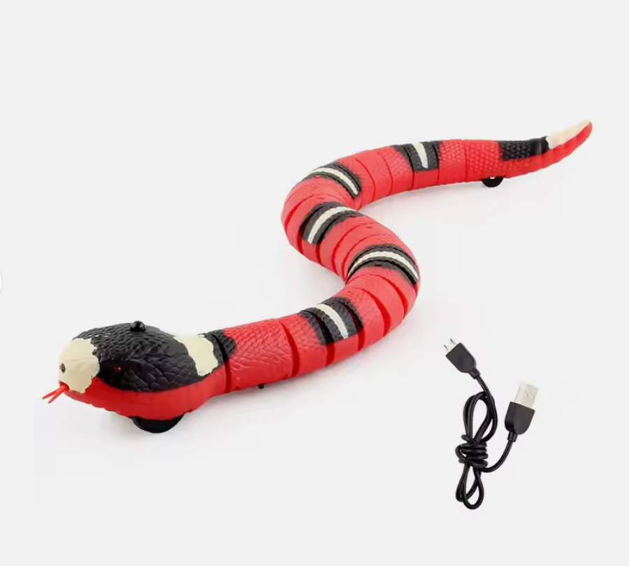 Smart Sensing Snake Cat Toys Interactive Electronic Pet Toys USB Charging Cats Accessories For Pet Game Play Toy Cat