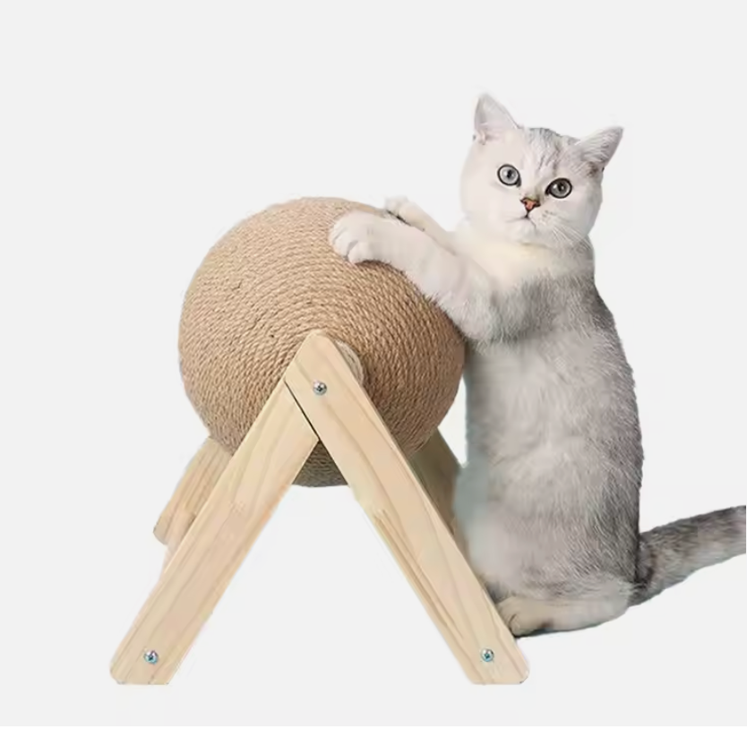 Cat Scratching Ball Toy Kitten Sisal Rope Ball Board Grinding Paws Toys Cats Scratcher Wear-resistant Pet Supplies