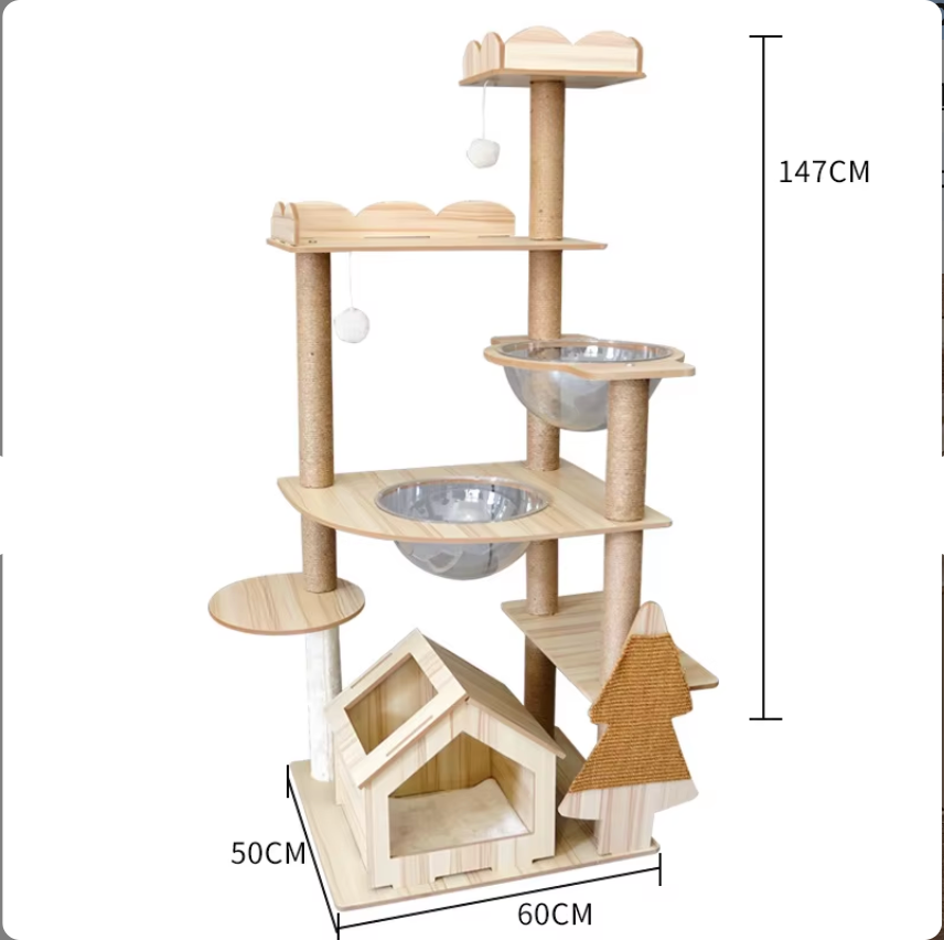 Cat Scratcher Tower Home Furniture Cat Toys Tree Pets Hammock Sisal Post Climbing Frame Toy Cat Scratching Board Climbing Frame