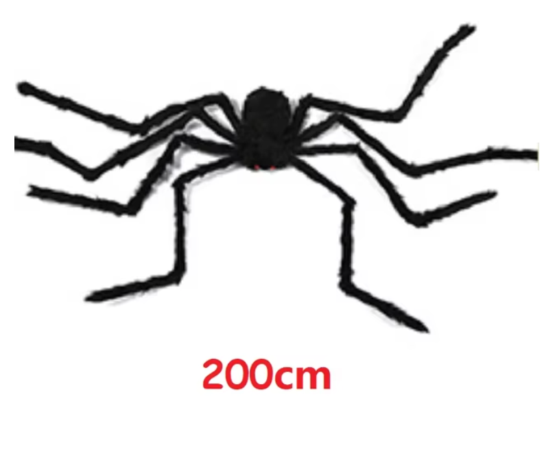 30/90/150cm Halloween Black Scary Giant Spider Huge Spider Web Halloween Decor Home Bar Haunted House Prop Holiday Outdoor Decor