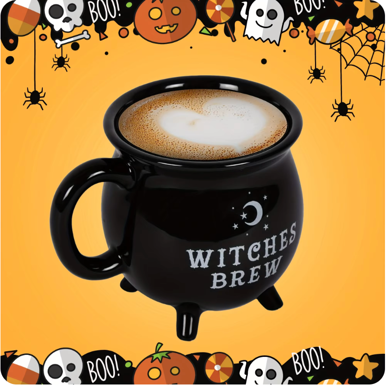 1pc, Witch Brew Coffee Mug,350ml/ 11.8oz Ceramic Coffee Cup, Water Cups,Summer Winter Drinkware,Birthday Gifts,Halloween Gift