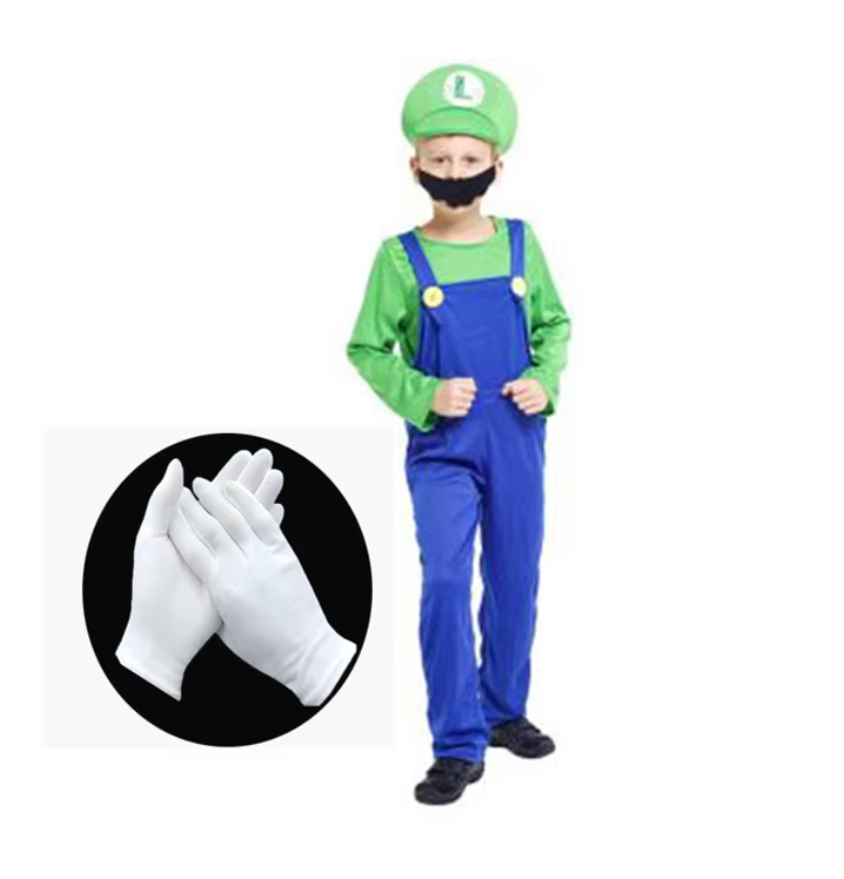 Child Anime Game Costume Kids Hat Beard Jumpsuit Halloween Kids Cosplay Costume Boys Girls Game Party Party Gift