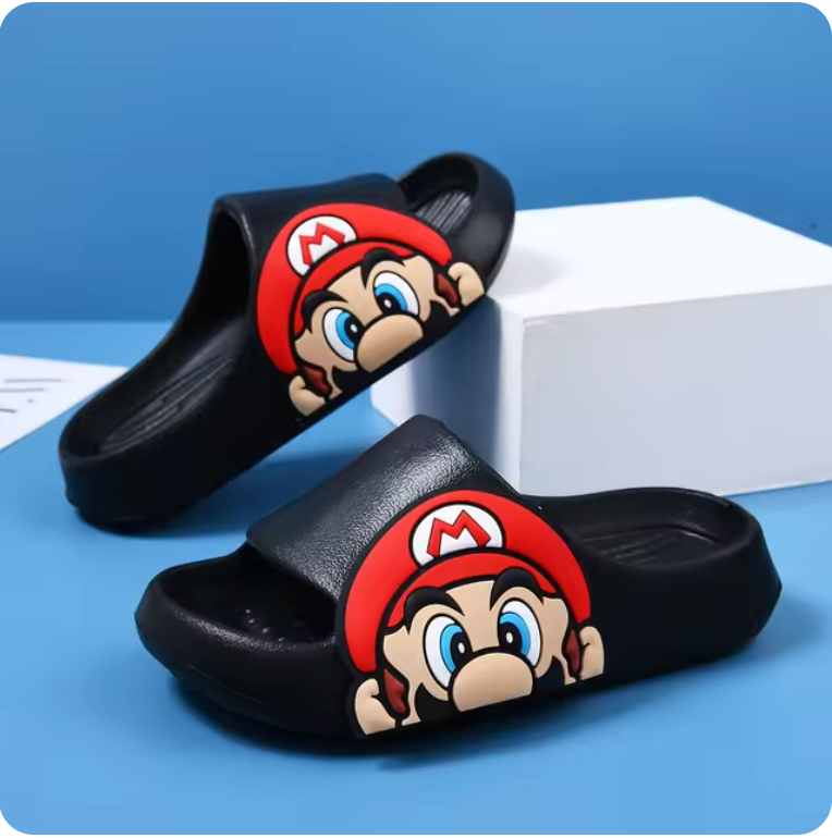 Super Mario Bros new parent-child high-looking cute cartoon home soft, comfortable, breathable and convenient non-slip slippers