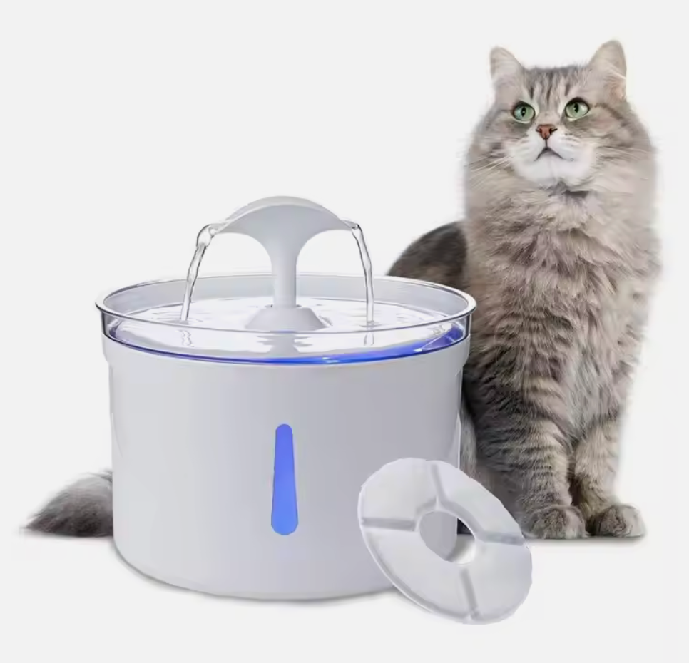 2.5L Automatic Cat Water Fountain LED Electric Mute Water Feeder USB Auto Power-off Dog Pet Drinker Bowl Pet Drinking Dispenser