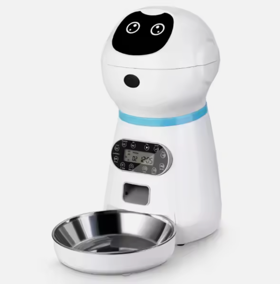 3.5L Smart Automatic Pet Feeder Voice Record Stainless Steel LCD Screen Timer For Dog Food Bowl Cat Food Dispenser Pet Supplies