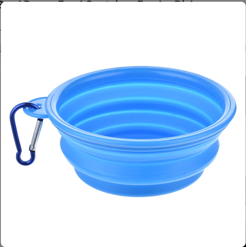 1000ml Large Collapsible Dog Bowl Folding Silicone Pet Bowl Outdoor Travel Portable Cat Bowl Puppy Food Container Feeder Dish