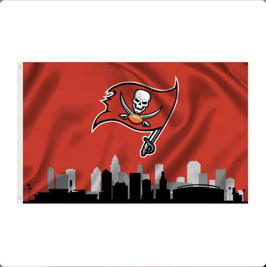 [26 items_Many different designs to choose from] Custom 3X5FT Wholesale price factory produce banners BUCCANEERS flags for NFL team