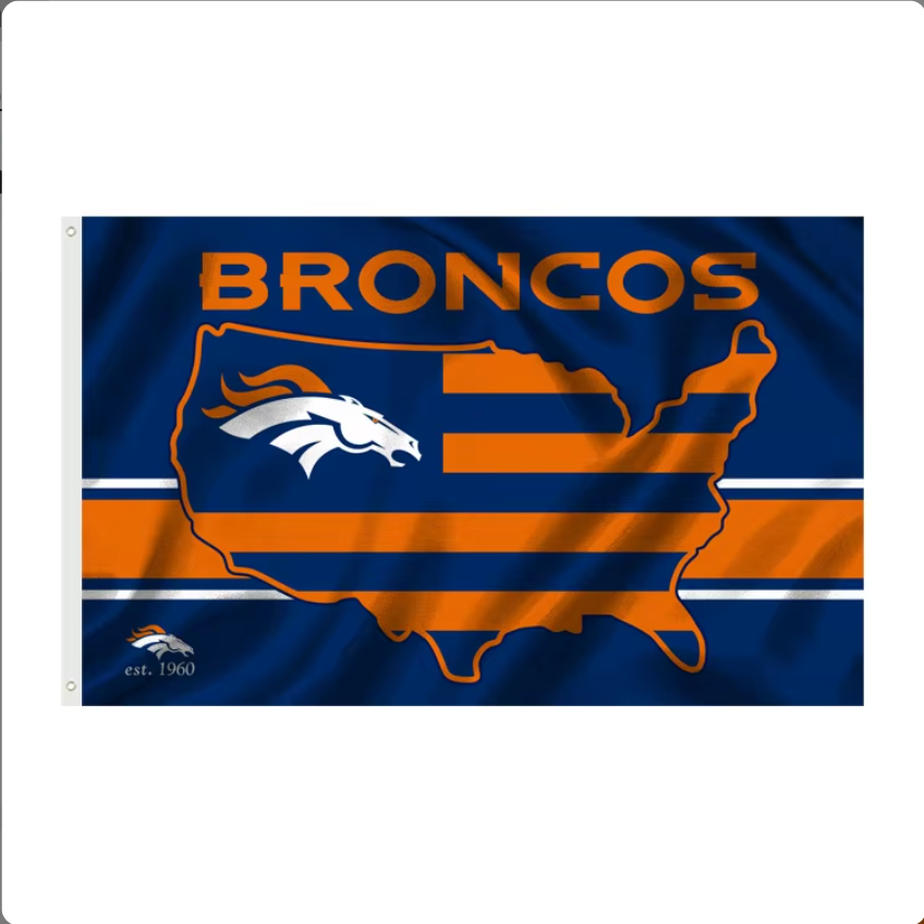 [Many different designs to choose from] Hot Selling NFL American Football Team Banner 3x5ft Polyester Custom Design Denver Broncos Flags