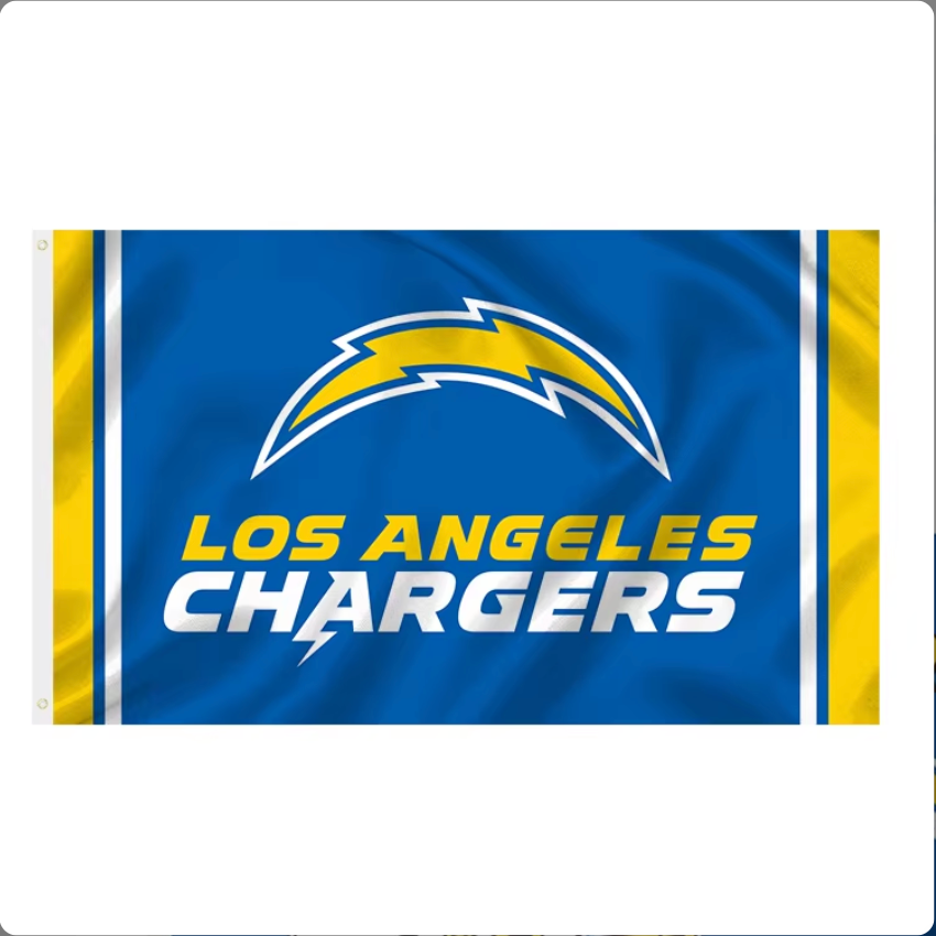 [Many different designs to choose from] Hot sale high quality 3*5ft football team flags 100D digital printing NFL Los Angeles Chargers Flag