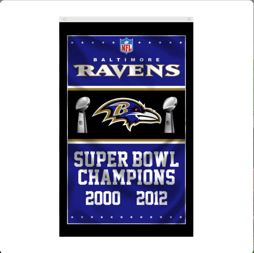 [Many different designs to choose from] Hot sale Baltimore Ravens Flags