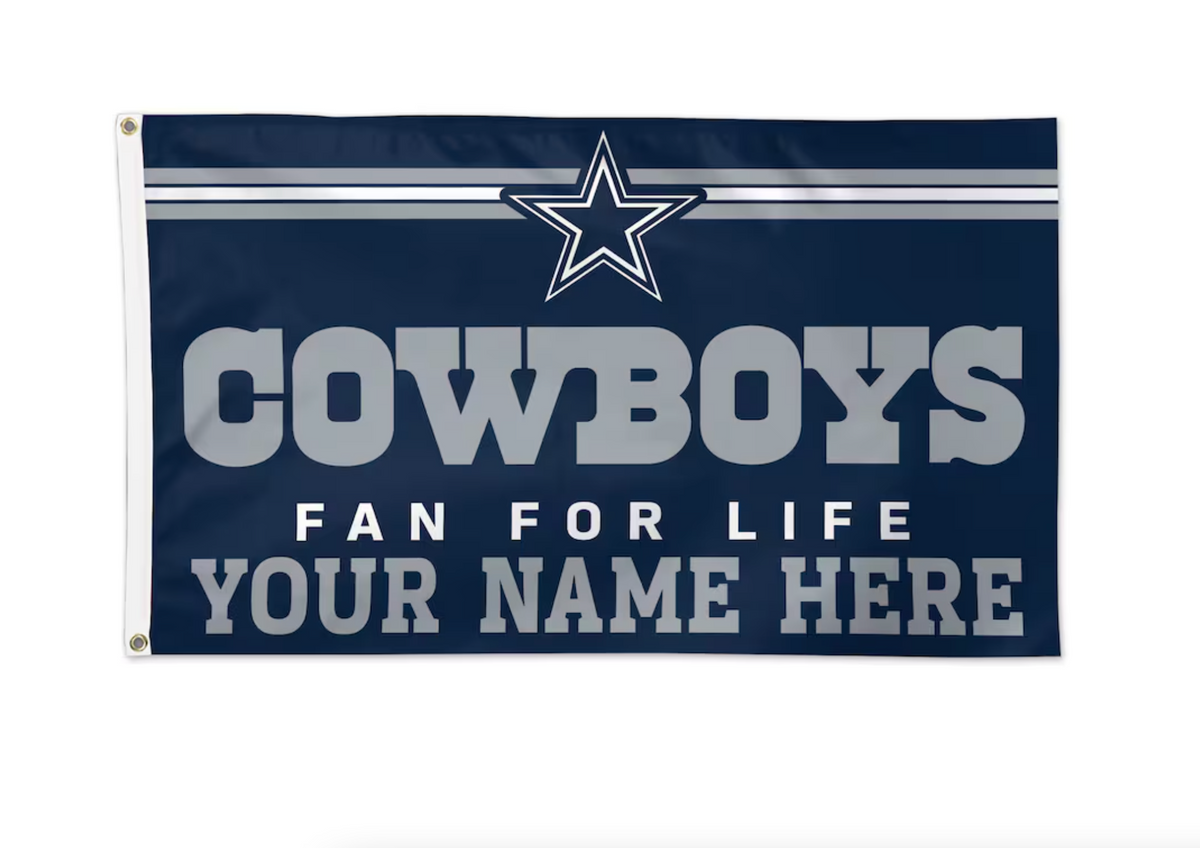 WinCraft Dallas Cowboys 3' x 5' One-Sided Deluxe Personalized Flag