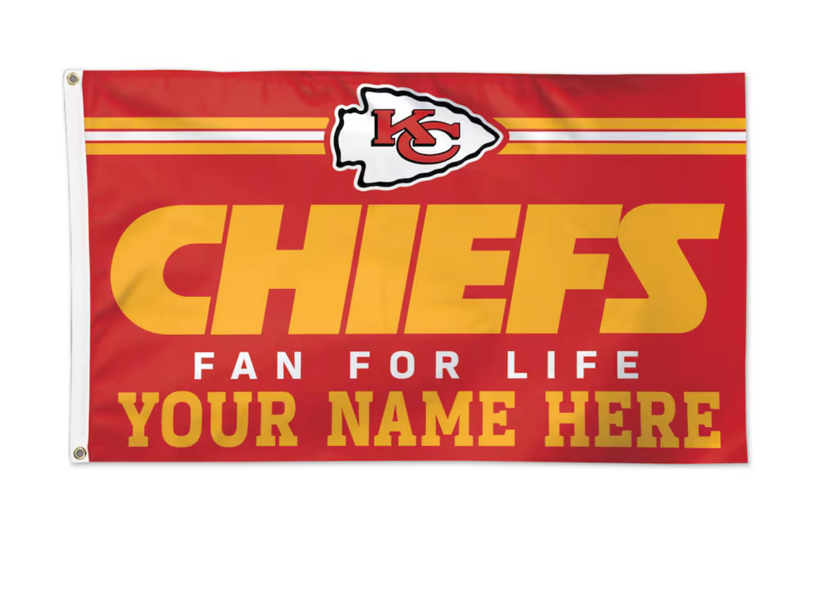 WinCraft Kansas City Chiefs 3' x 5' One-Sided Deluxe Personalized Flag